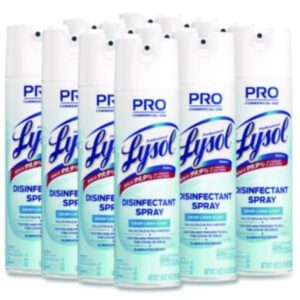 Lysol Professional Disinfectant Spray, Crisp Linen, 19 oz Cans, 12/Cs