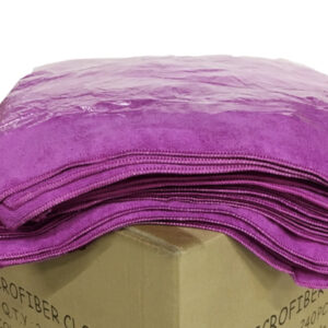 Microfiber Cleaning Cloth, Purple, 16x16, Professional Grade 300 GSM- 24/pk, 10pk/cs