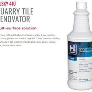 Canberra Husky 410 Acidic Quarry Tile Renovator Lemon Scent-12 Quarts/Cs