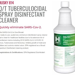 Canberra Husky 814Q Spray Disinfectant Quaternary-12 Quarts/Cs